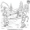 Camping Games Coloring Pages