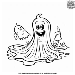 Friendly Ghost Coloring Pages