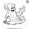 Waving Ghost Coloring Pages