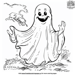 Friendly Ghost Coloring Pages