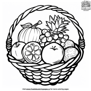 Fruit basket coloring pages