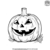 Cheerful Happy Halloween Pumpkin Coloring Pages