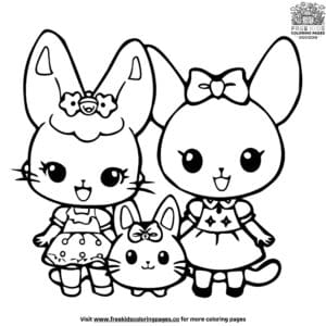 Kuromi and Friends coloring pages