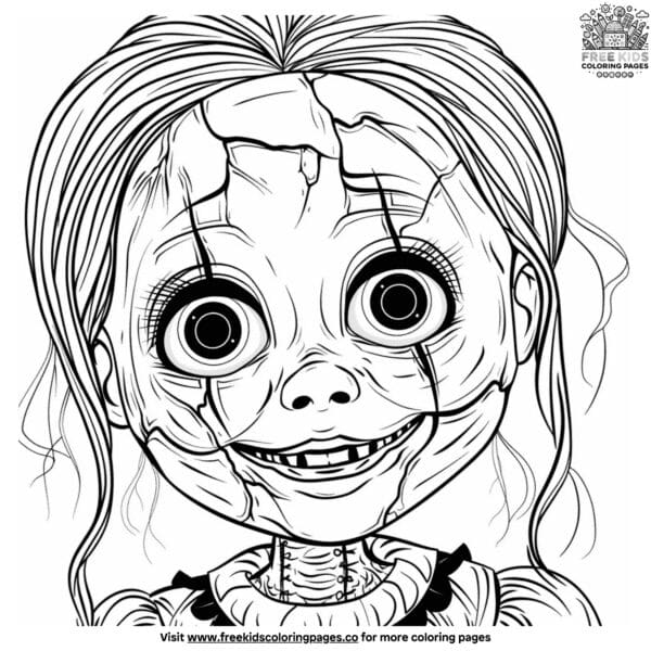 Creepy monster coloring pages