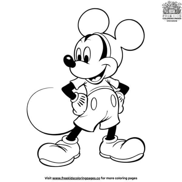 Classic mickey mouse coloring pages