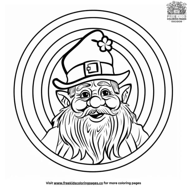 Leprechaun in the rainbow coloring pages