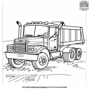 Dynamic construction truck coloring pages