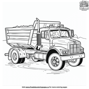 Construction Truck On Site Coloring Pages