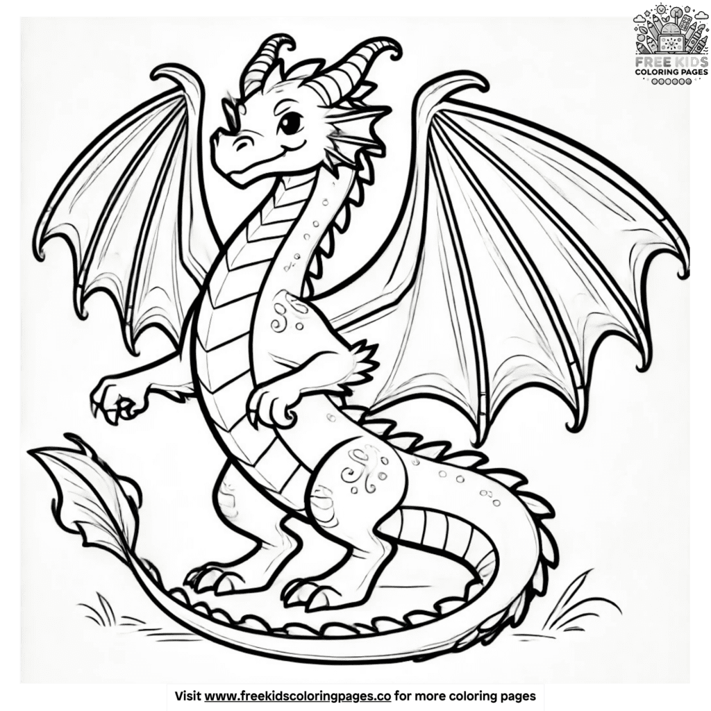 Awesome cool dragon coloring pages