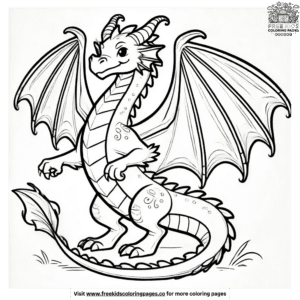 Awesome Cool Dragon Coloring Pages