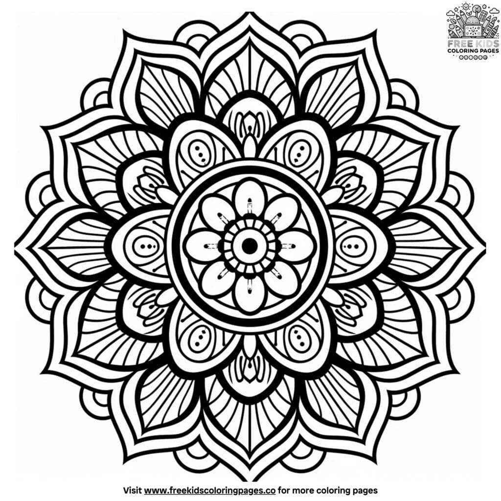 Cool mandala coloring pages