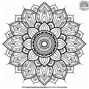 Attractive mandala coloring pages