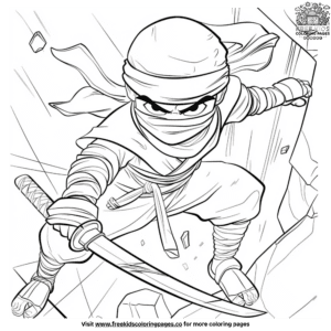 Stealthy ninja coloring pages