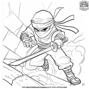 Charging Ninja Coloring Pages