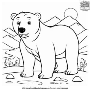 Vibrant Polar Bear Coloring Pages: Discover Arctic Adventures