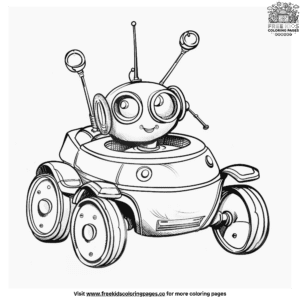 Robot car coloring pages