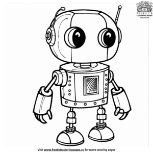 Cool robot coloring pages