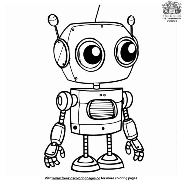 Futuristic robot coloring pages