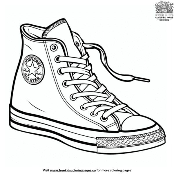 Cool shoe coloring pages