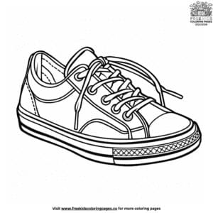 Trendy shoe coloring pages