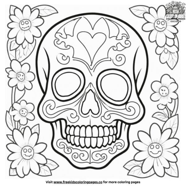 Cool skull coloring pages