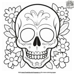 Awesome Skull Coloring Pages