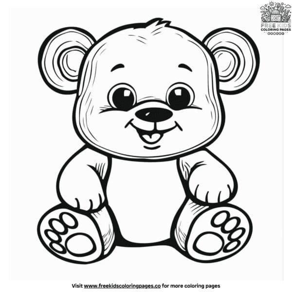 Cozy teddy bear coloring pages