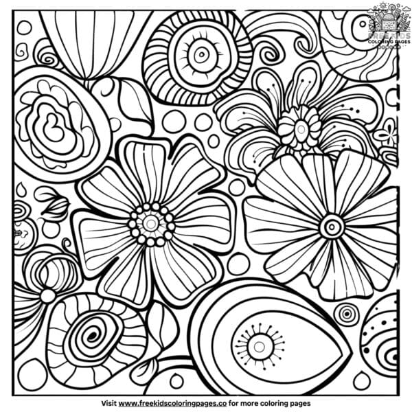 Creative abstract coloring pages