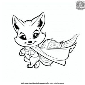 Inspiring animal superhero coloring pages