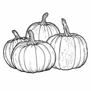 Imaginative Blank Pumpkin Coloring Pages