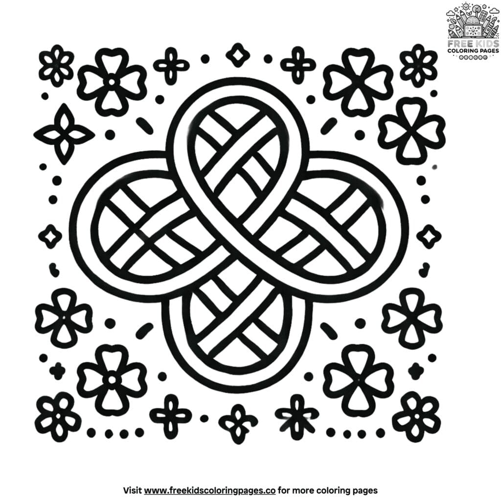 Creative celtic knot coloring pages for st. Patrick's day