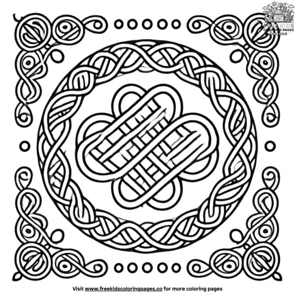 Celtic knot designs coloring pages for st. Patrick's day