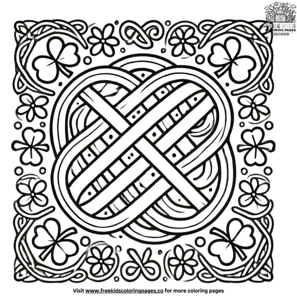 Creative celtic knot coloring pages for st. Patrick's day