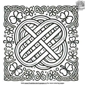 Decorative celtic knot coloring pages