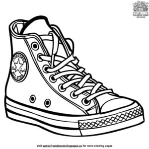 Iconic Converse Shoe Coloring Pages for All Ages