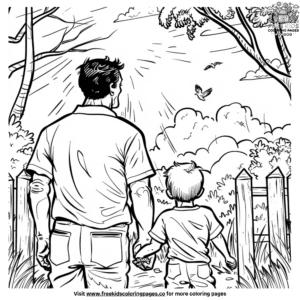 Memorable father's day cards coloring pages