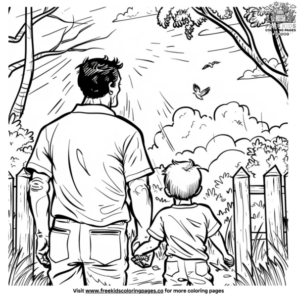 father's day cards coloring pages