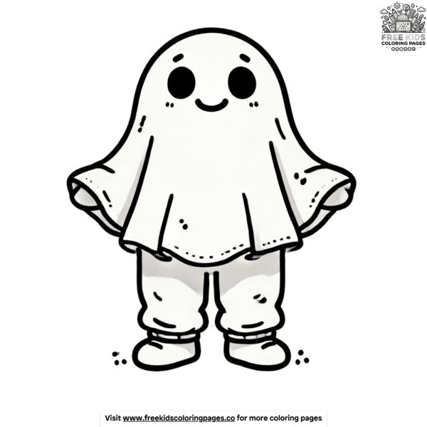 Artistic halloween costume coloring pages