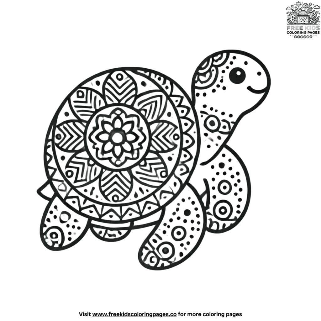 Creative Mandala Turtle Coloring Pages creative-mandala-turtle-coloring-pages