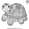 Decorative Turtle Mandala Coloring Pages