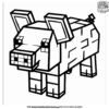 Minecraft Pig Coloring Pages