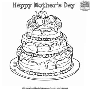 Cute mother's day printable coloring pages