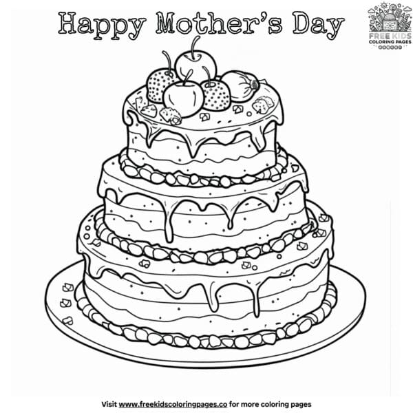 Cute mother's day printable coloring pages