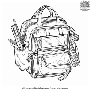 Fun School Supplies Coloring Pages For Kids