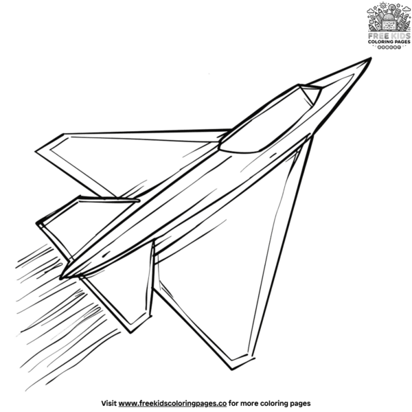 Paper plane experiments science coloring pages