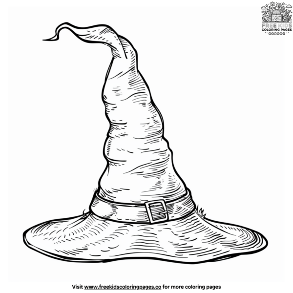 Witch Hat Coloring Page