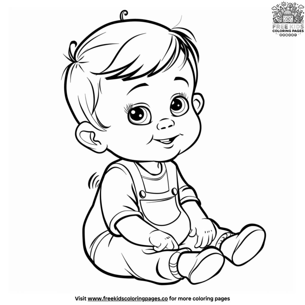 Creative and cute baby coloring pages