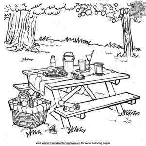 Cute camping coloring pages