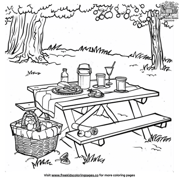 Cute camping coloring pages