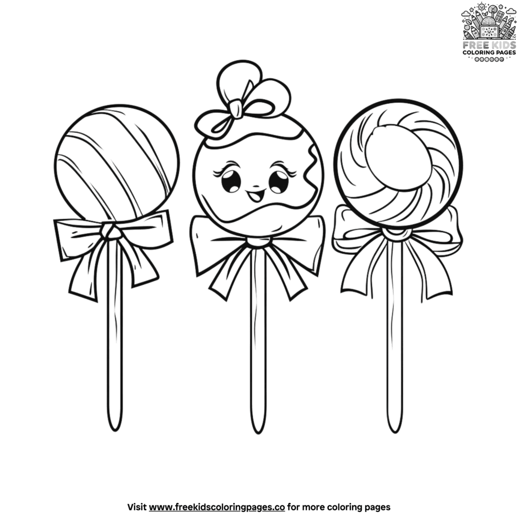 Cute candy coloring pages